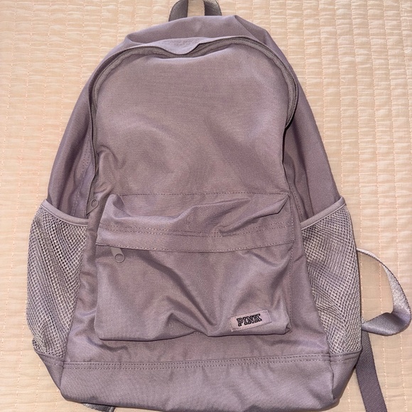 Victoria's Secret PINK Handbags - Victoria's Secret PINK Classic Backpack Purple Bookbag Zip Pockets School